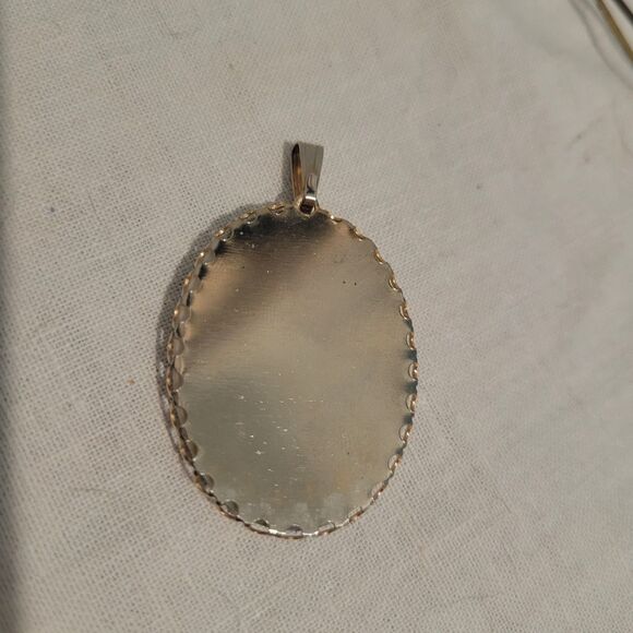 Vintage Victorian Hand Painted Porcelain China Pendant Pink Yellow Blue Roses - Picture 4 of 11